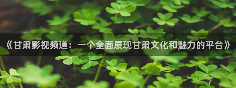www.樱桃视频com：《甘肃影视频道：一个全面展现甘肃文化和魅力的平台》